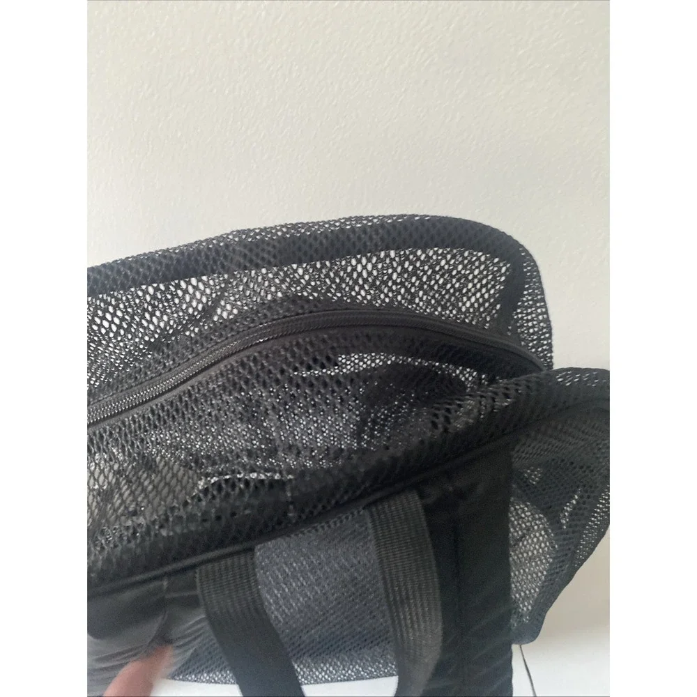Jansport Mesh Backpack Black See Through Bookbag Hiking Travel Sport
